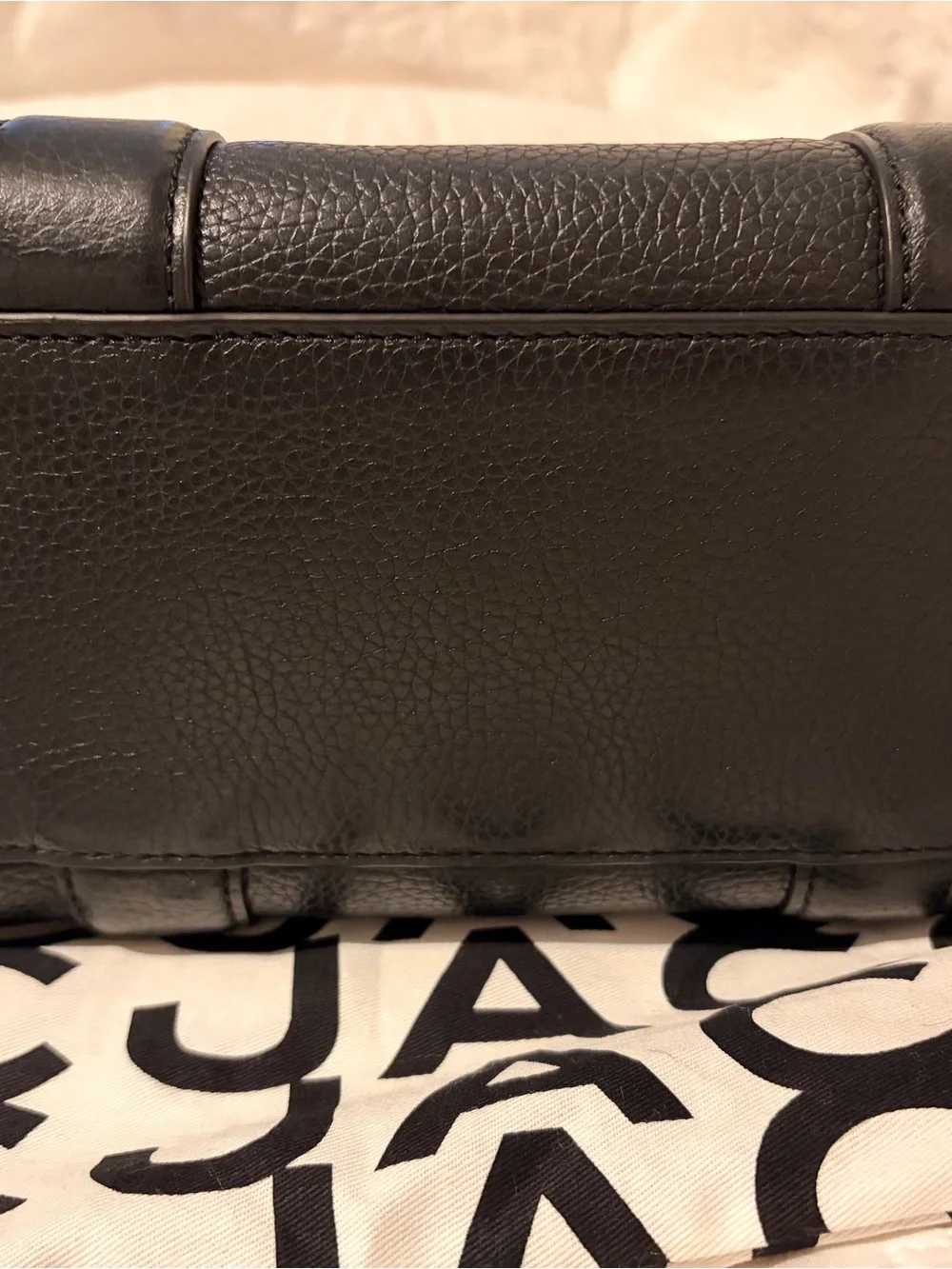 Marc Jacobs Black Leather Small Tote with Removable Strap